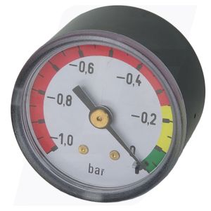 Manometer Vuilindicator zuig Ø40 1/8 -1/+0 bar aa 